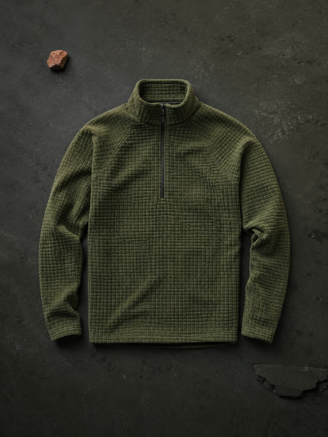 grid fleece half-zip 180